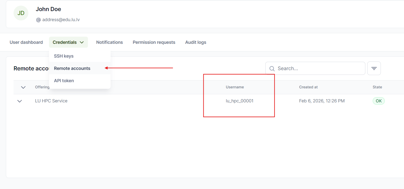 Waldur profila iestatījumi